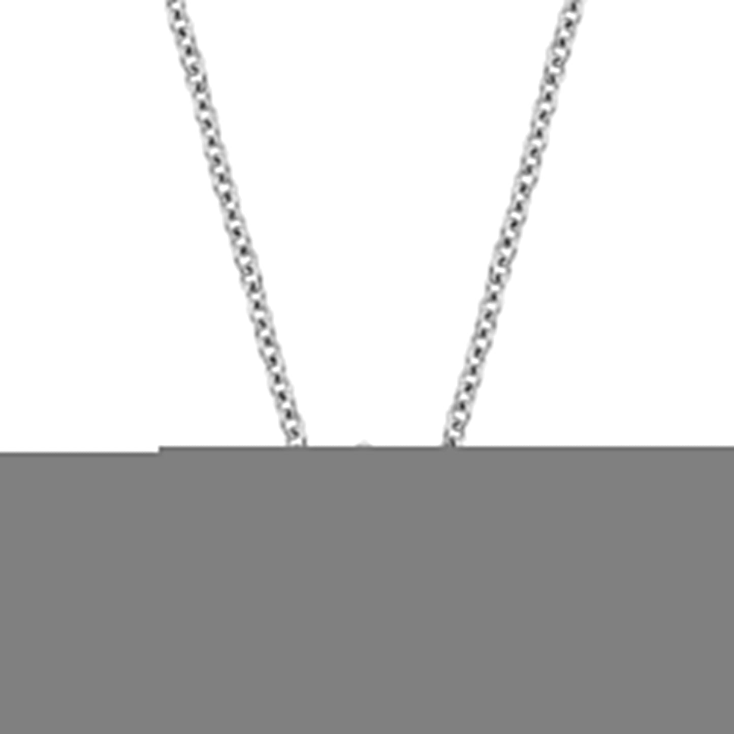 10K White Gold 1/10 Cttw Miracle Set Round-Cut Diamond 18" Pendant